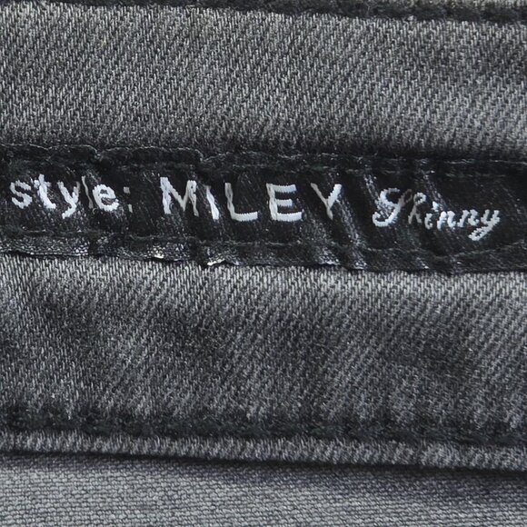 Gold Metallic Skinny Jeans With Rhinestone Embellishment By Døshe Women's Size 2 - Picture 5 of 9